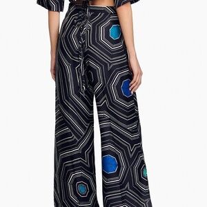 Sandro spiral motif silk pants nwt